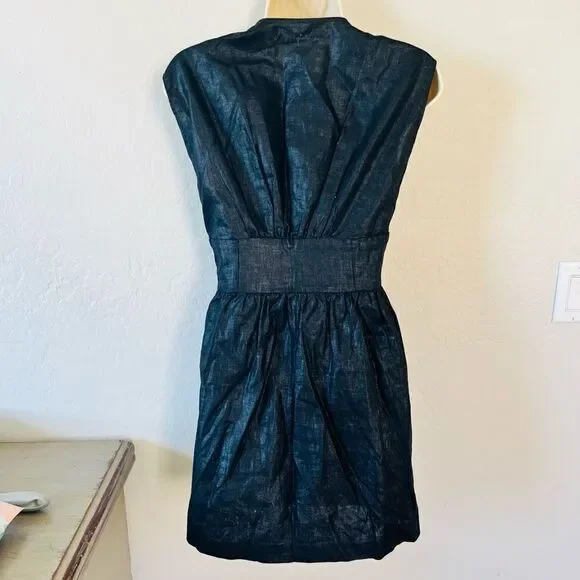 Geren Ford dresses | Metallic Black‎ mini sleeveless  XS cocktail mini dress - Picture 7 of 8